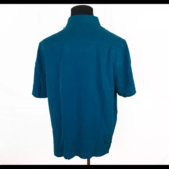 Teal Striped Men's Shirt - Picture 4 of 7
